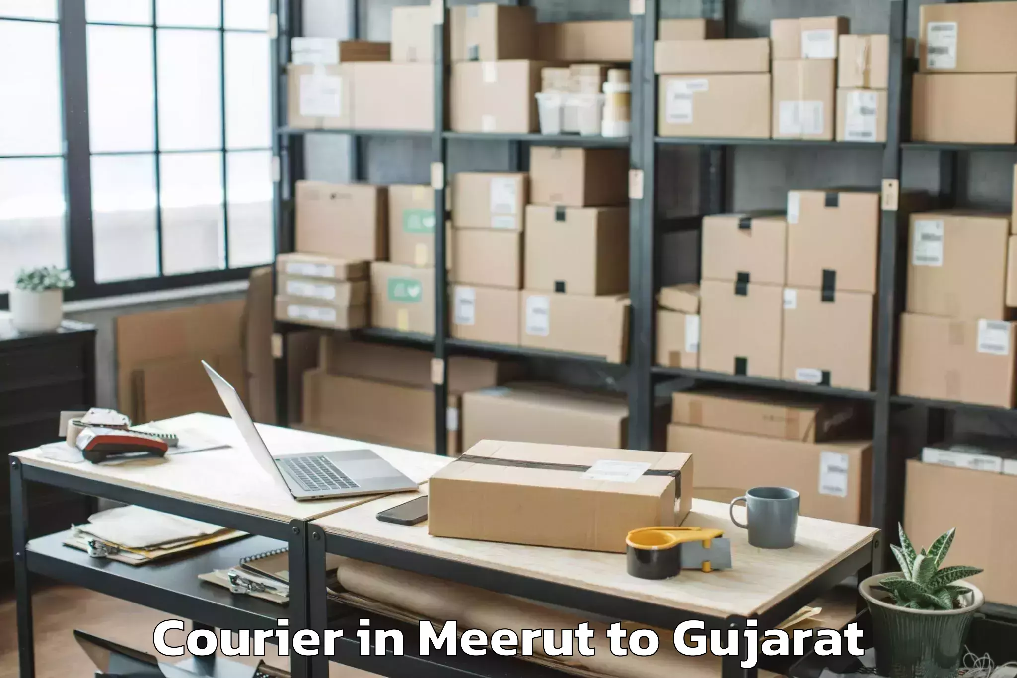 Easy Meerut to Mehmedabad Courier Booking